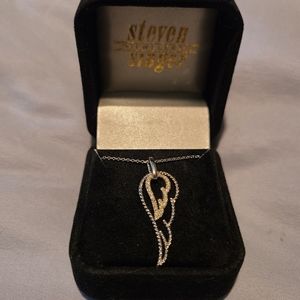 Steven Singer Angel Wing Necklace w/ diamonds